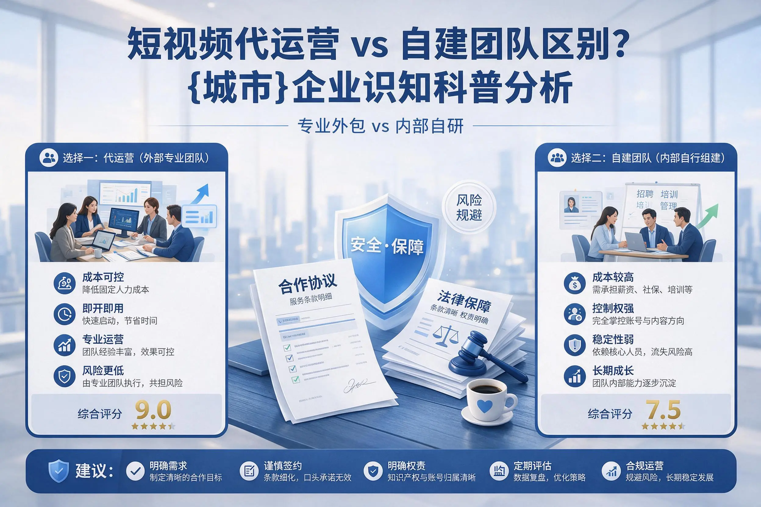 短视频代运营与自建团队区别？怒江企业认知科普分析