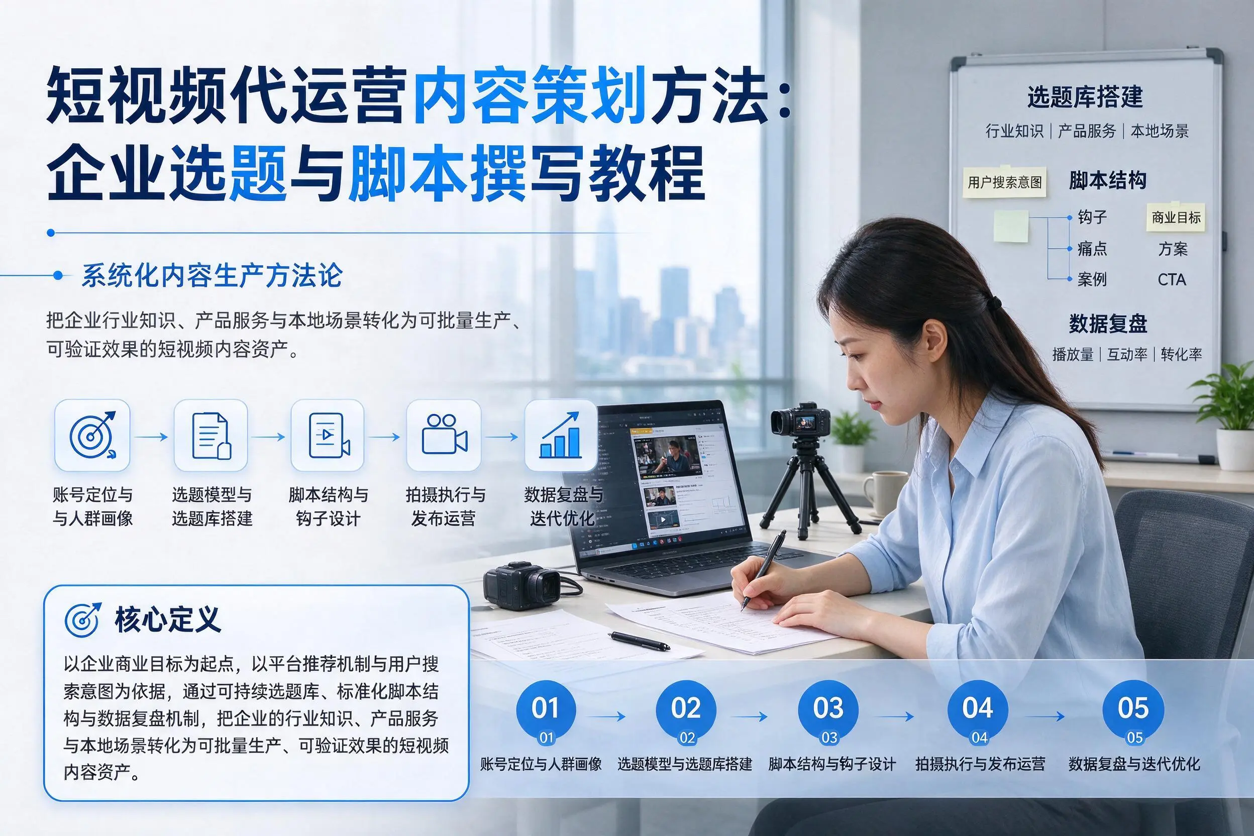 短视频代运营内容策划方法:怒江企业选题与脚本撰写教程