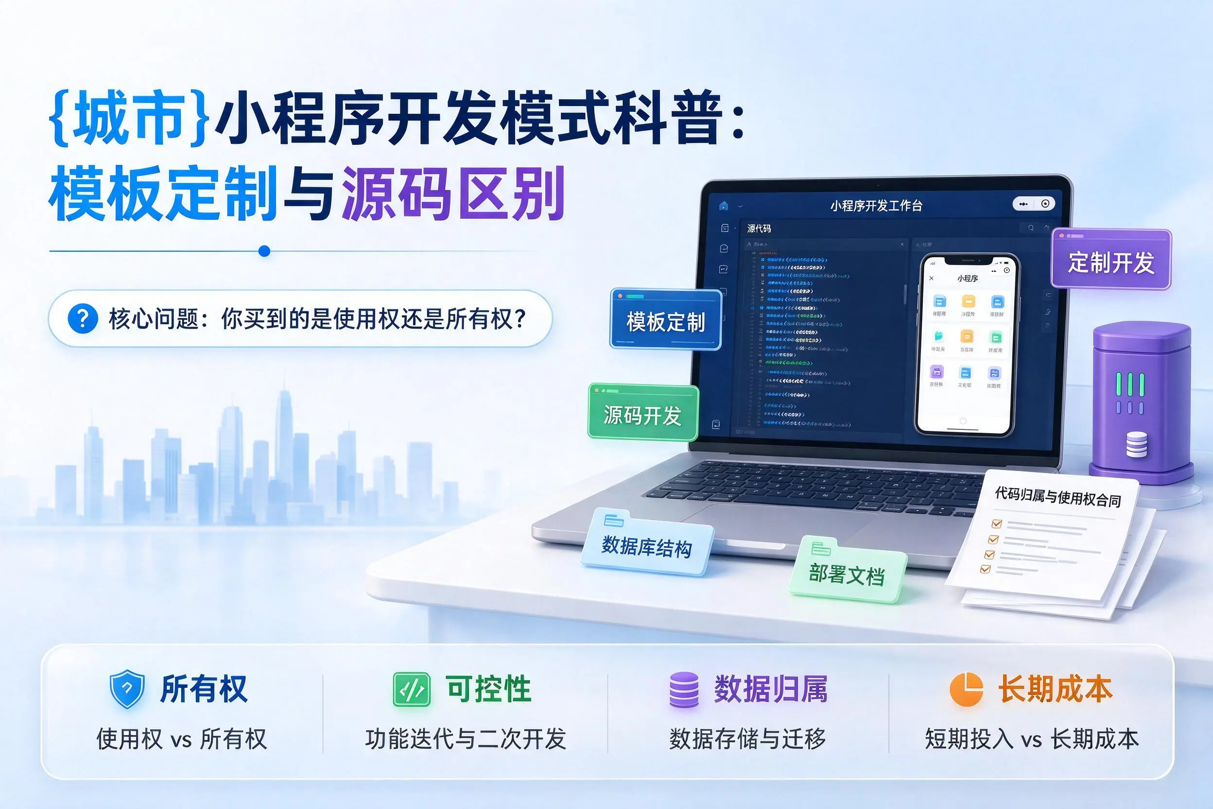 怒江小程序开发模式科普：模板定制与源码区别
