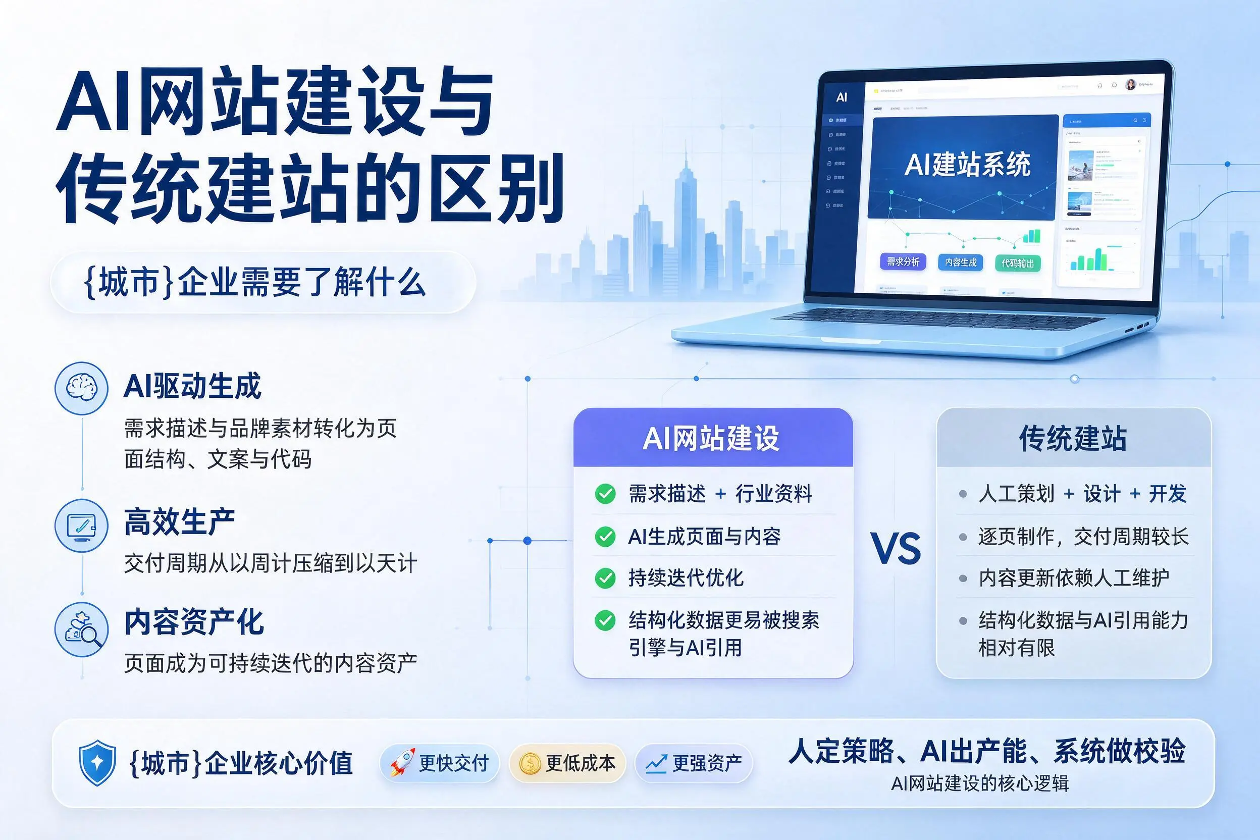 AI网站建设与传统建站的区别，怒江企业需要了解什么