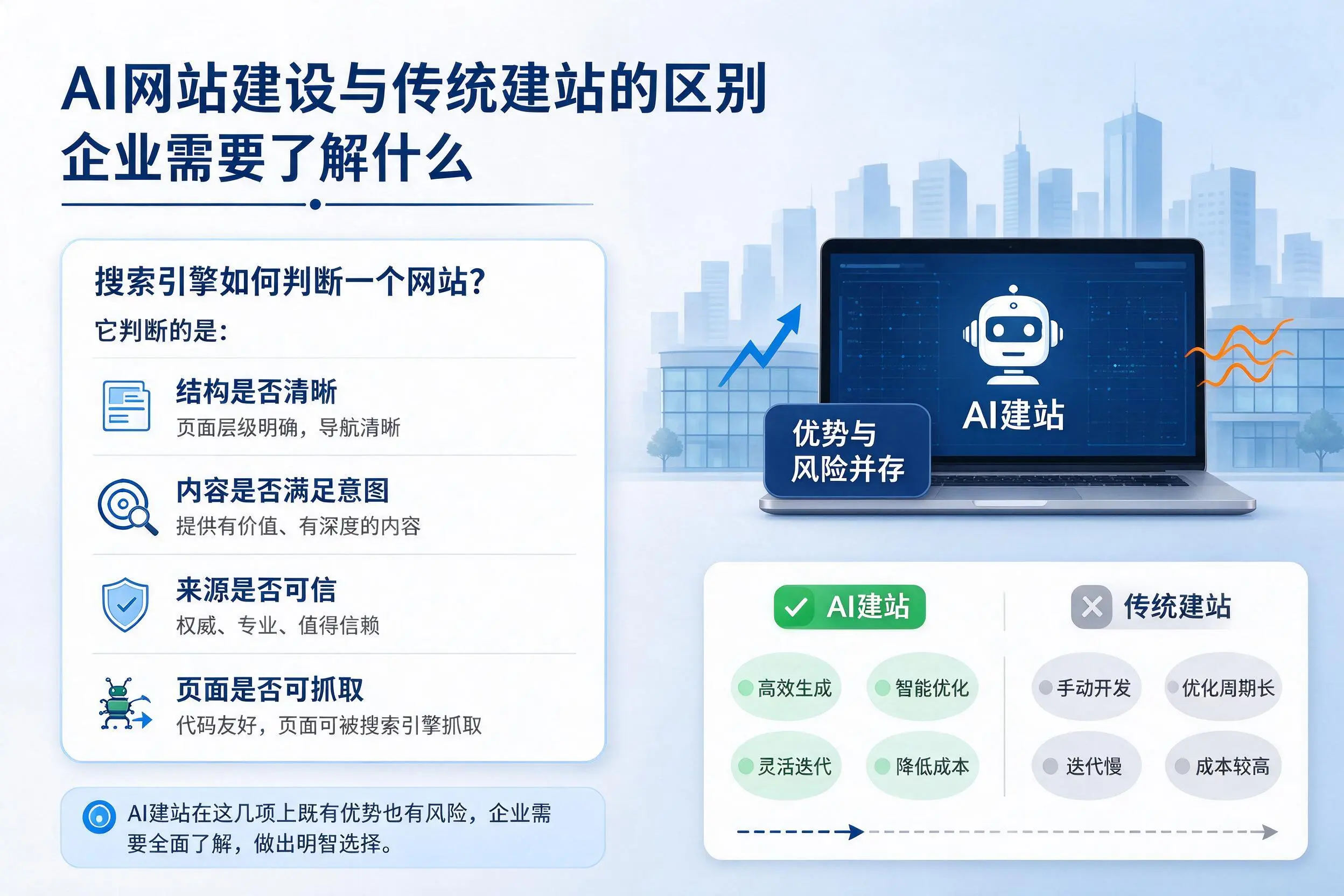 AI网站建设与传统建站的区别，怒江企业需要了解什么