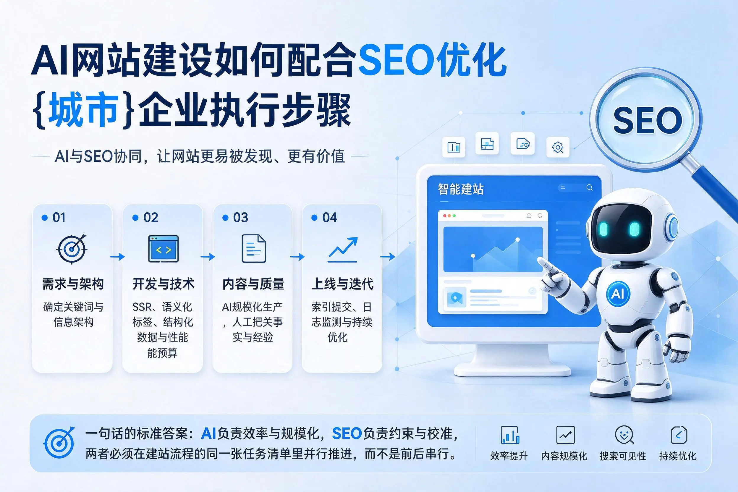 AI网站建设如何配合SEO优化，怒江企业执行步骤