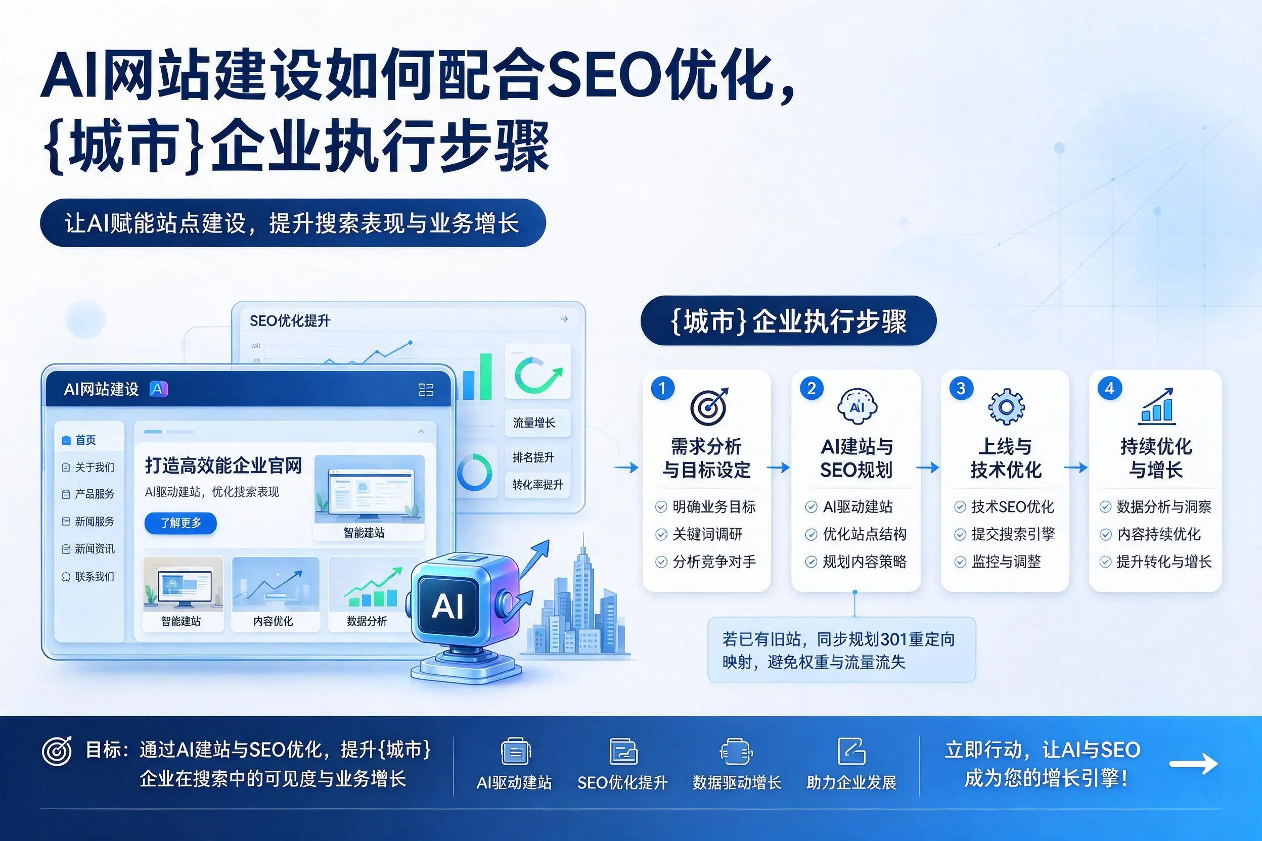AI网站建设如何配合SEO优化，怒江企业执行步骤