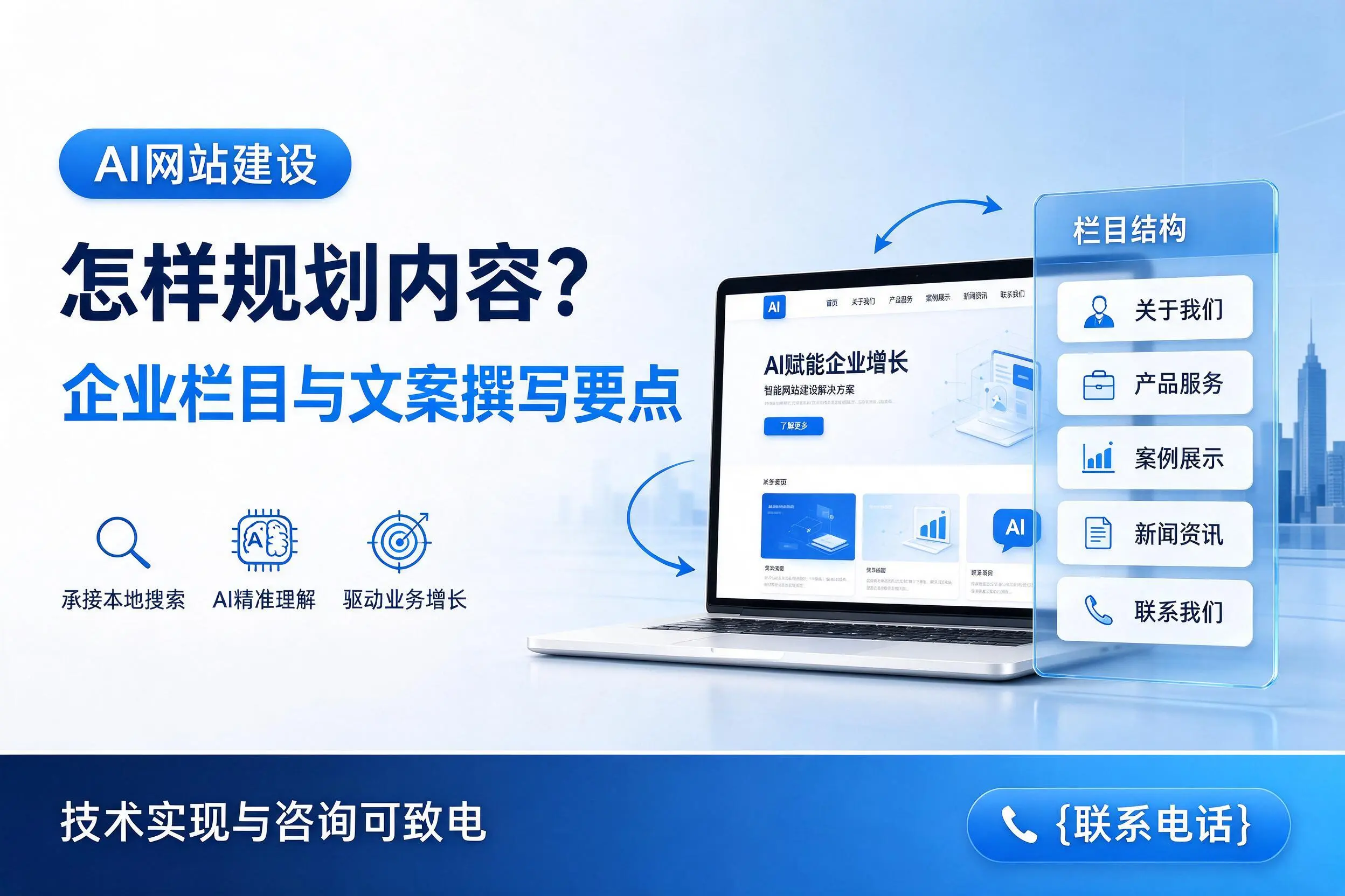 AI网站建设怎样规划内容？怒江企业栏目与文案撰写要点