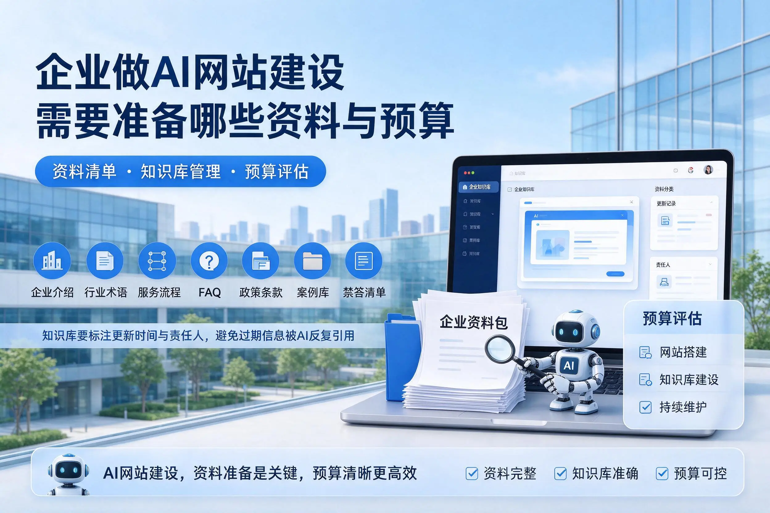 怒江企业做AI网站建设需要准备哪些资料与预算