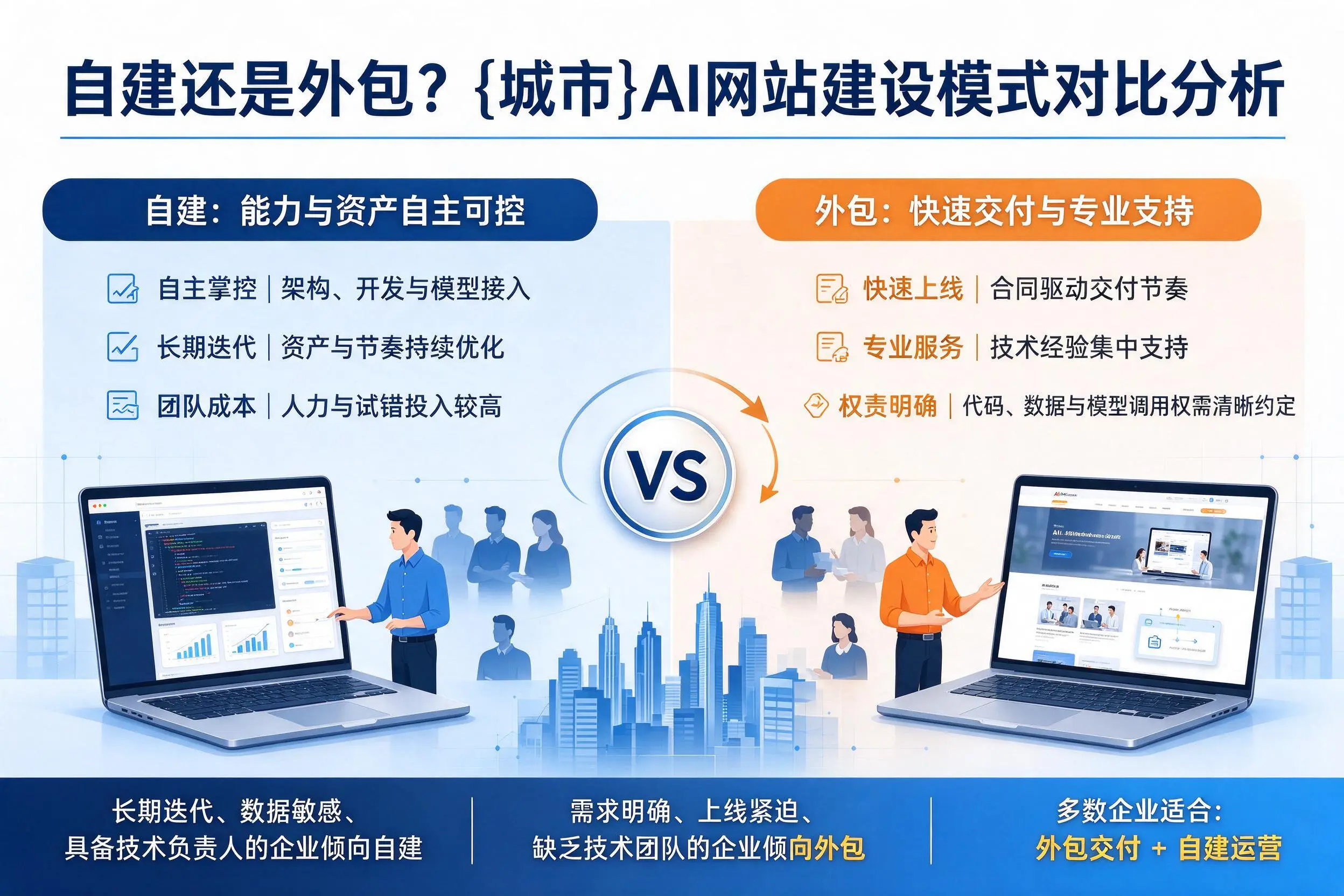 自建还是外包?怒江AI网站建设模式对比分析
