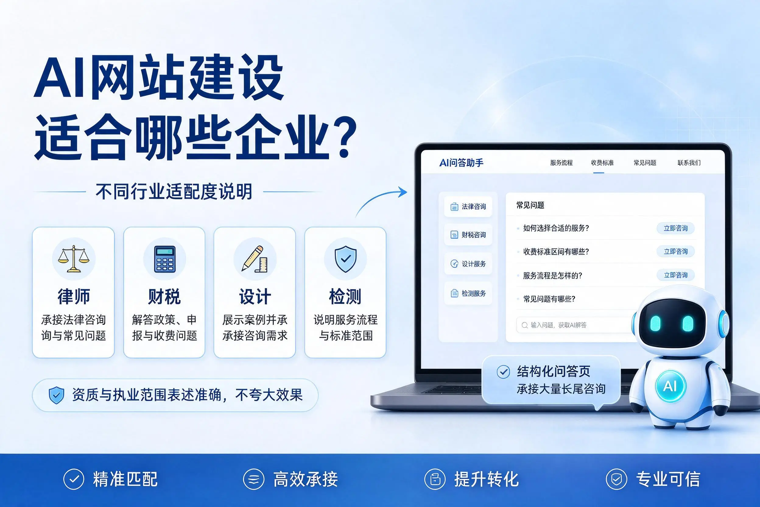AI网站建设适合哪些企业？怒江不同行业适配度说明