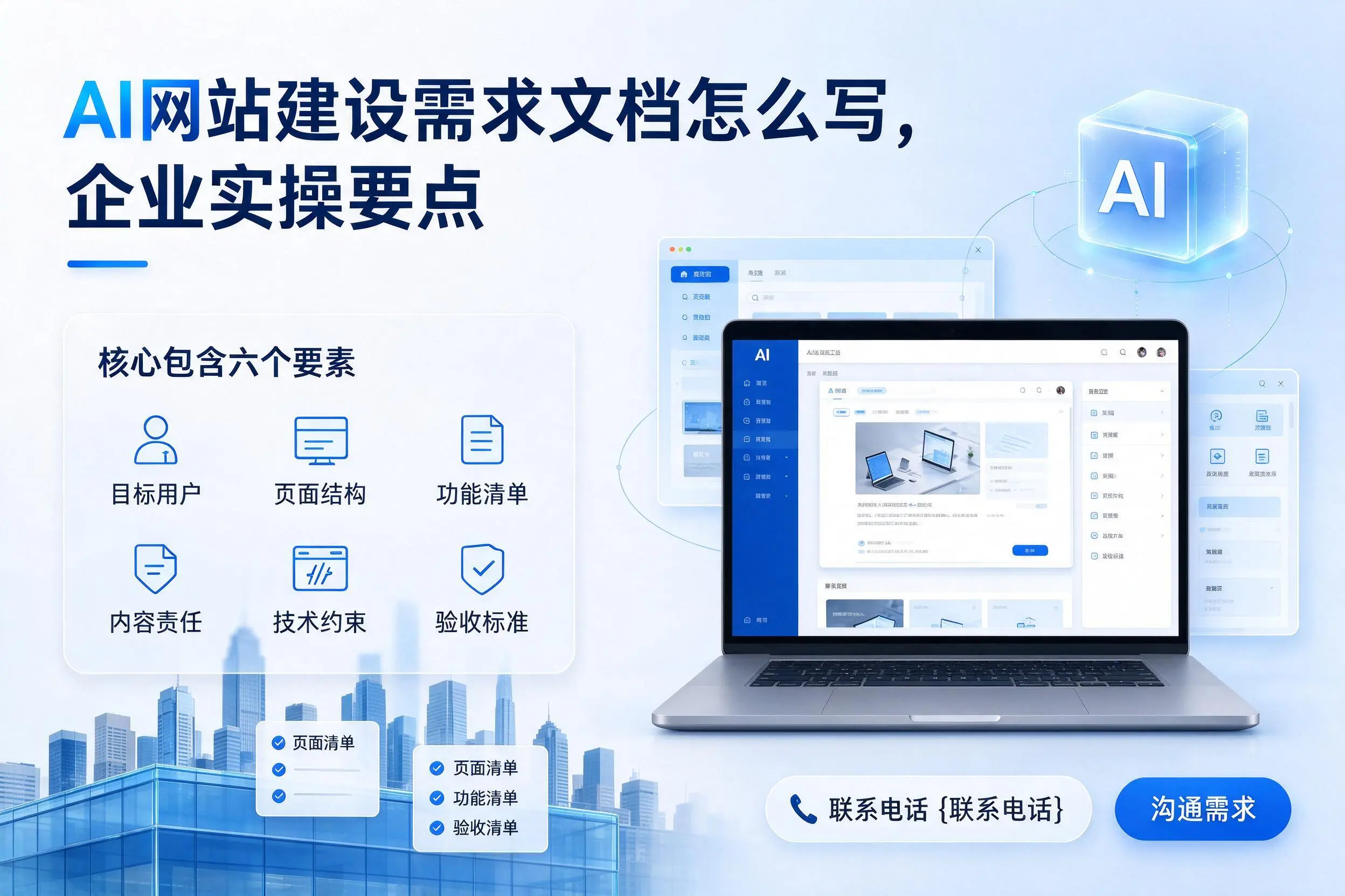 AI网站建设需求文档怎么写,怒江企业实操要点